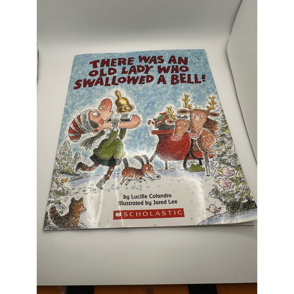 There Was an‎ Old Lady Who Swallowed a Bell Christmas Holiday Story vintage